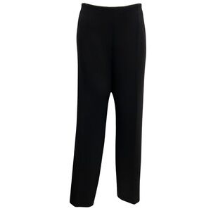 HERMES BLACK WOOL STRETCH TROUSERS